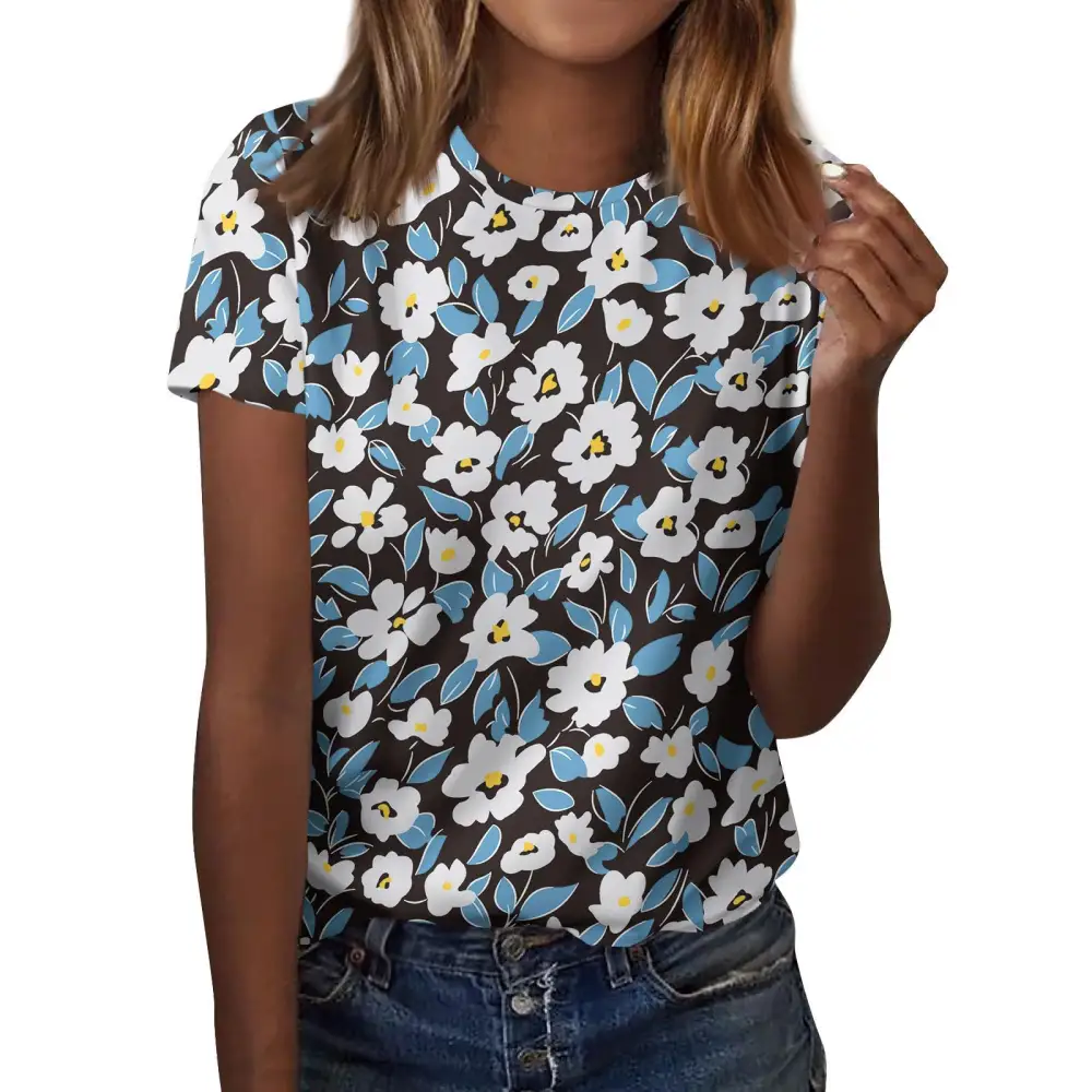 Women's Tshirt 3D Digital Print Stripe Daily Vacation Weekend