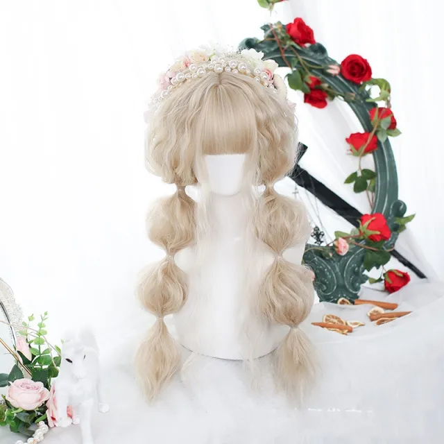 Wig Female Small Curls Long Curly Hair Air Bangs - Shop at LoveMi