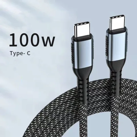 PD Fast Charge 100W Data Cable Braided C-C
