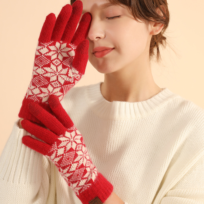 Title 2, New Year Festive Red Gloves