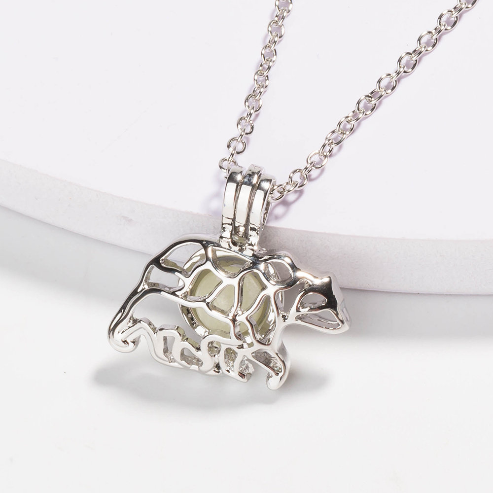 Glow-in-the-dark polar bear necklace