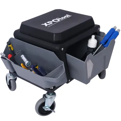 Heavy Duty Mechanic Stool, 330 Lbs Weight Capacity, Garage Stool With Wheels