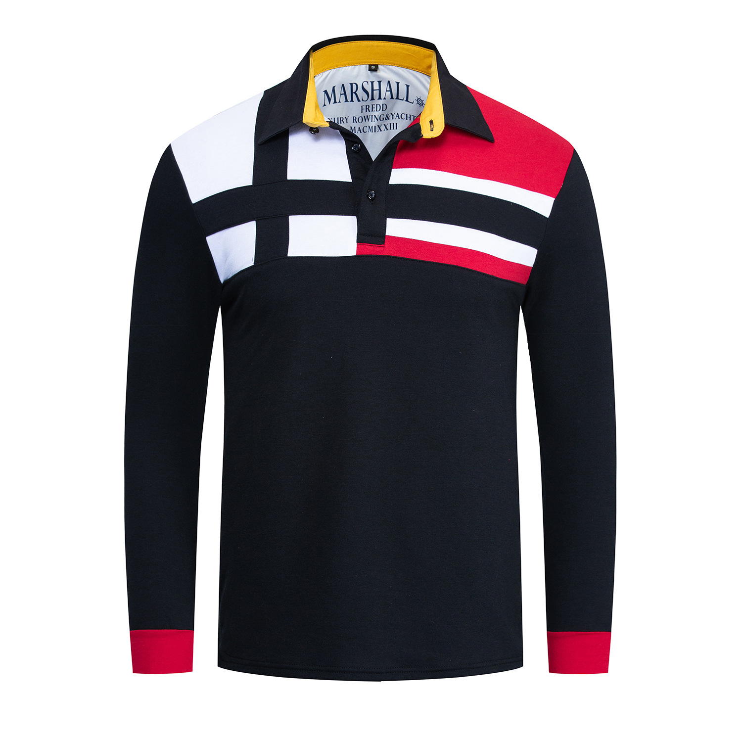 Men Colorblock Short Sleeve Polo