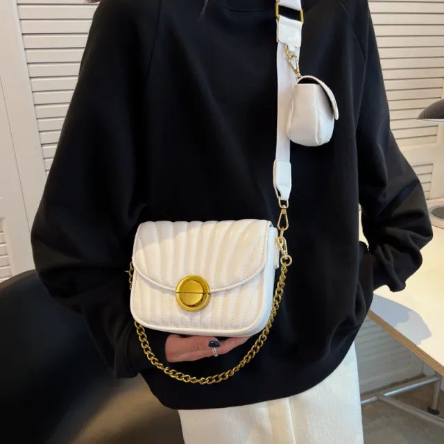 Korean Style All match Ins Shell Bag Shoulder Cream - Shop at LoveMi