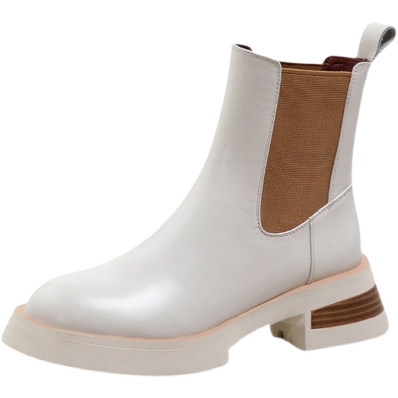 Title 3, Thick Bottom Female Thick Heel Thin Boots Round...