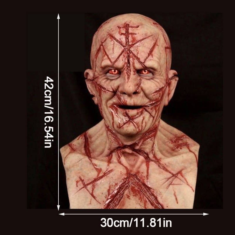 Scary Mask Latex Full Head Horror Cosplay Costume For Halloween UK — image 7