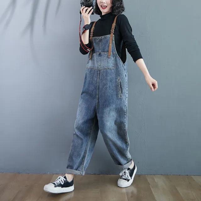 Korean Literary Style New Cowboy Nine Points Harun Blue - Shop at LoveMi