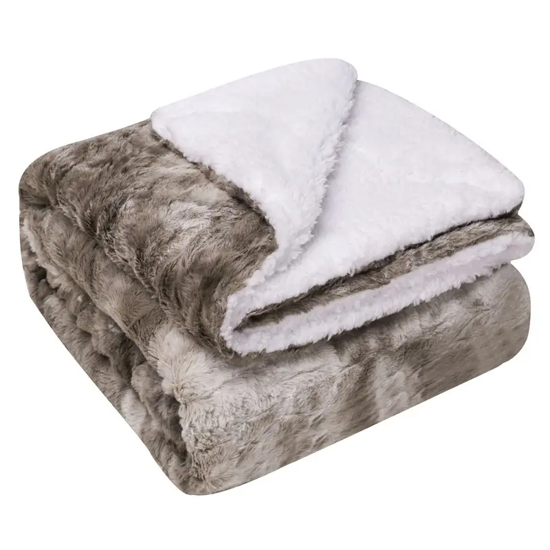 Thickened Flannel Lamb Wool Composite Double Blanket