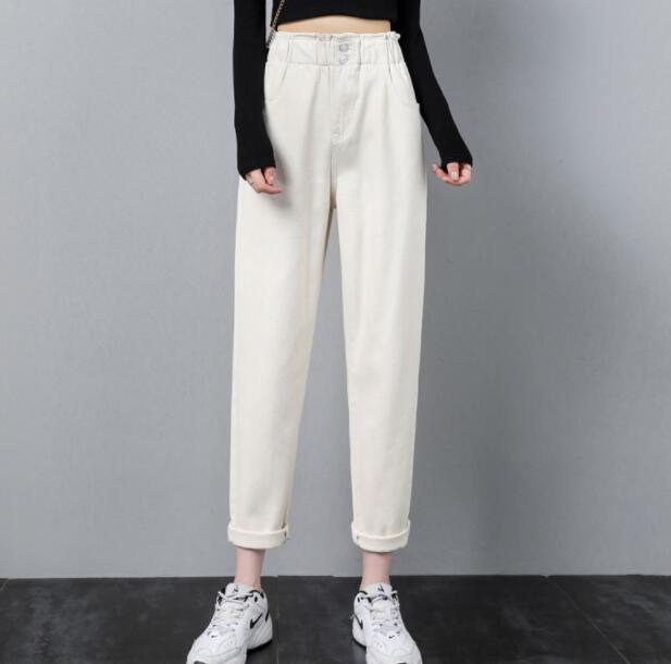 Women's Summer Straight Slim High Waist Jeans Apricot - Shop at LoveMi