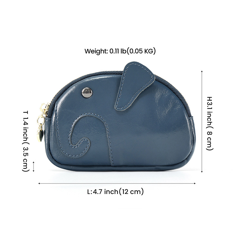 Women's Genuine Leather Small Zip Wallet Key And COIN Case - Image 11