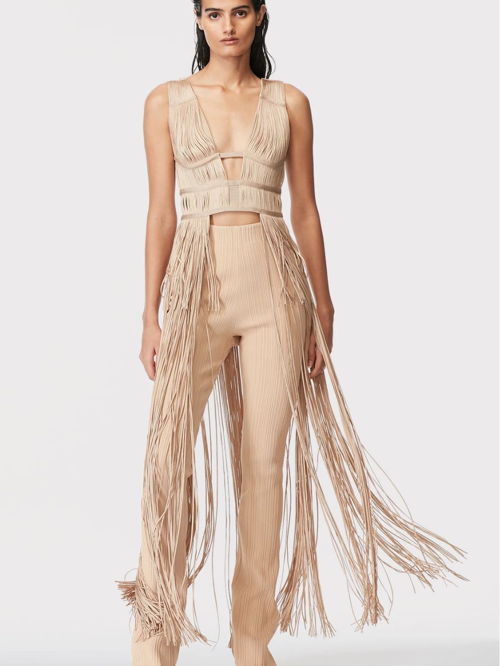 Title 3, Damen Strickhosen Anzug zweiteilig mit Tassel T...