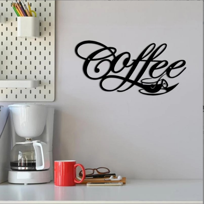 Title 2, Metal Coffee Cup Wall Hanging Decoration Iron H...