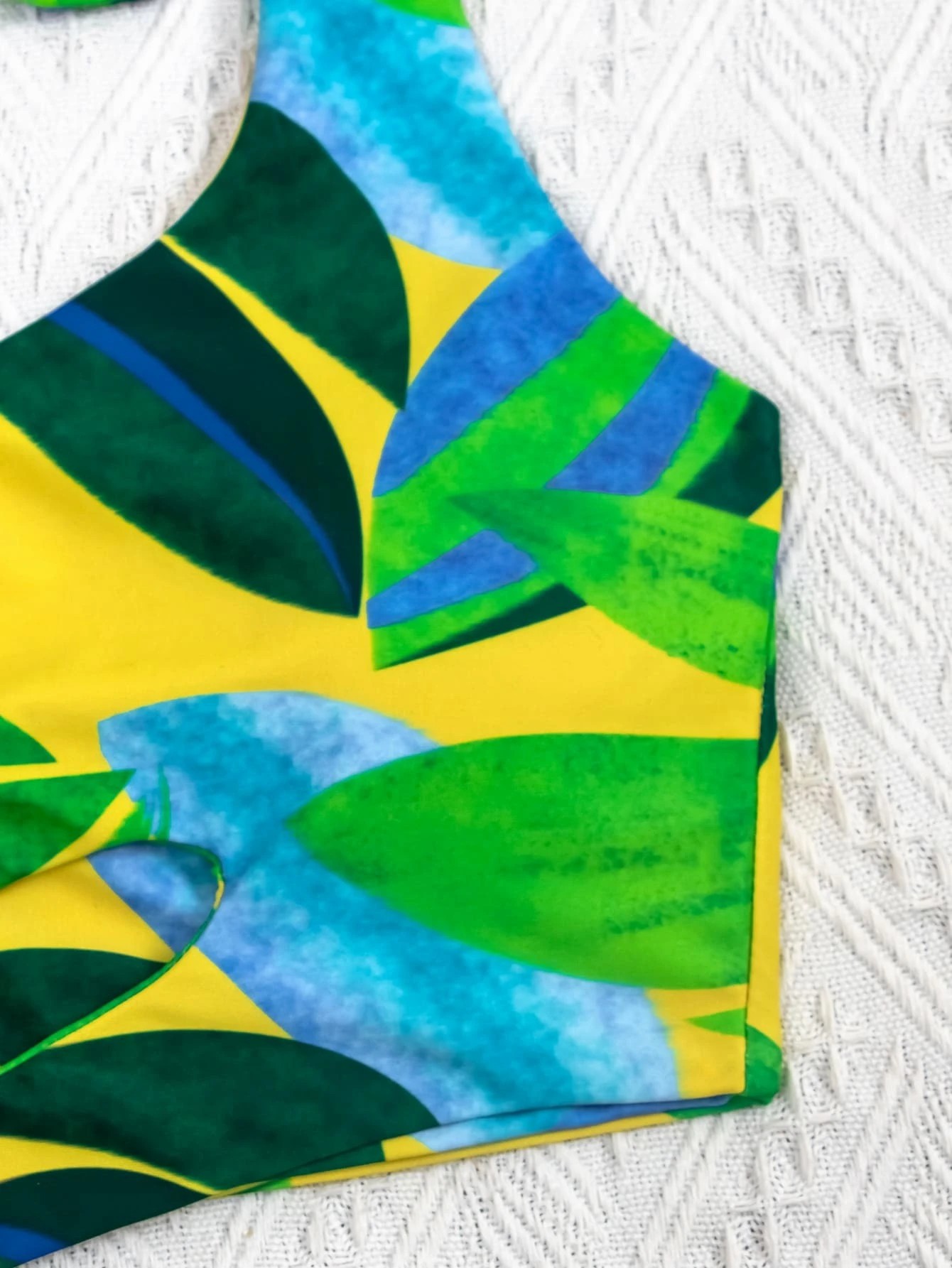 Ladies One Piece Swimsuit Push Up Print - Image 2