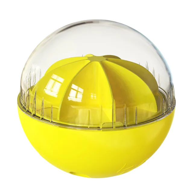 Adjustable Leaky Feeding Puzzle Sound Ball Lemon Dog Toy Yellow - Shop at LoveMi