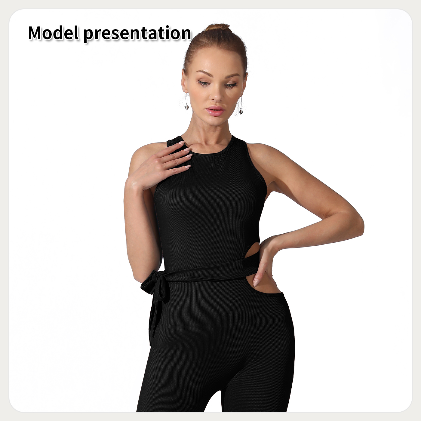 Polyester jumpsuit for women.