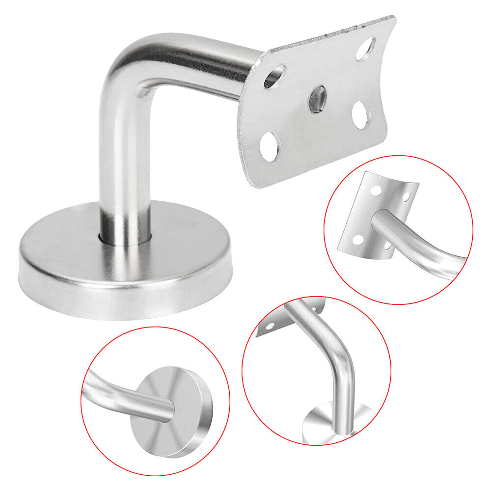 60mm CHROME HANDRAIL BRACKET SCREWS Stair Rail Bannister Holder Wall Support — image 3
