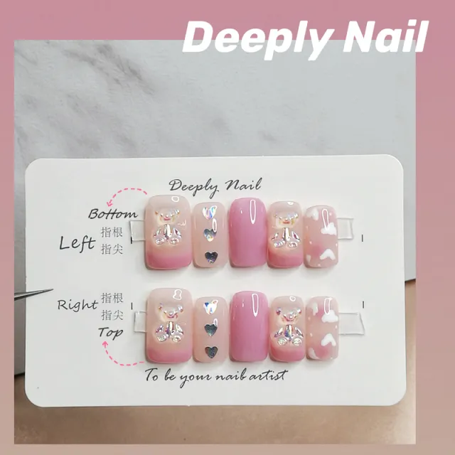 Manicure Wear Nail Custom Fake Nail Phototherapy Handmade Finished Product - Shop at LoveMi