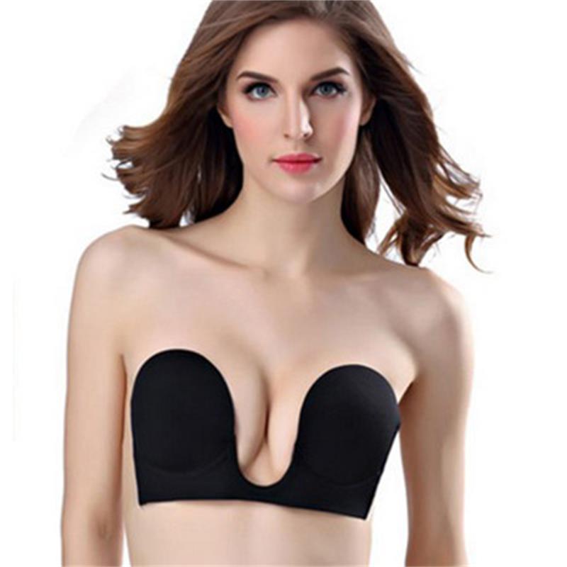 Title 5, One Piece Deep U Silicone Invisible Bra