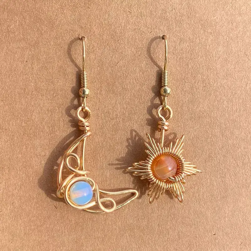 Bohemian Wind Sun Moon Earrings
