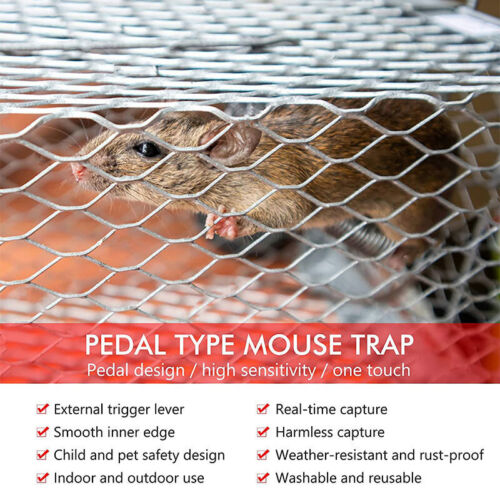 Humane Rat Trap Cage Live Animal Catch Pest Rodent Mice Mouse Bait Control Box 8