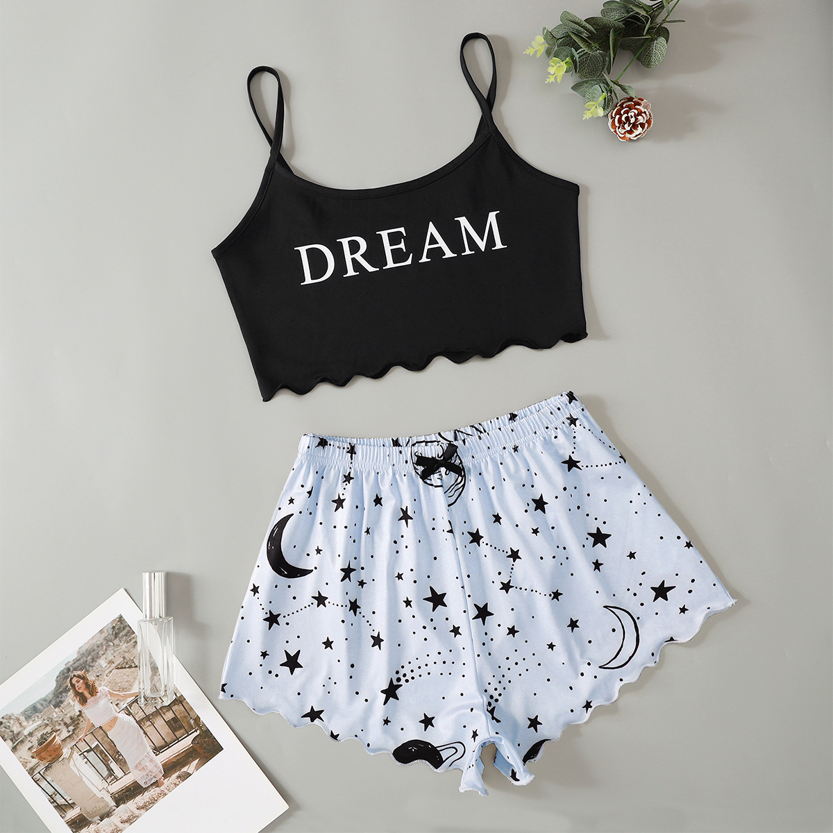 Title 2, Star Dream Vest Shorts Home Service Set