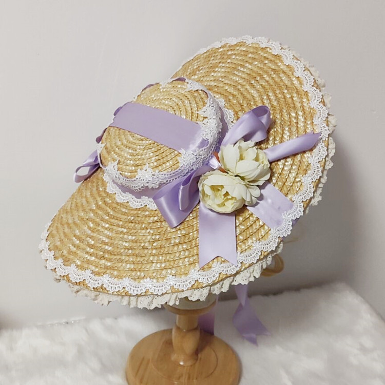 Hanyang Eclectic Flat Top Sun Hat Pastoral Style