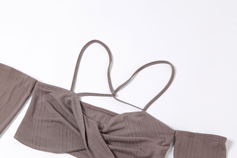 One-shoulder Fashion Sexy Halter Short Cropped T-shirt