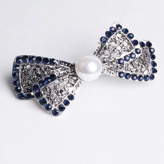 Headdress Rhinestone Large Ponytail Hairpin Adult All match Pearl Bow Tie - Shop at LoveMi