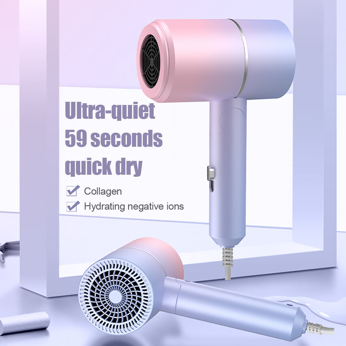 Hair Dryer Household Electric Negative Ionic Hairdryer Foldable — image 9