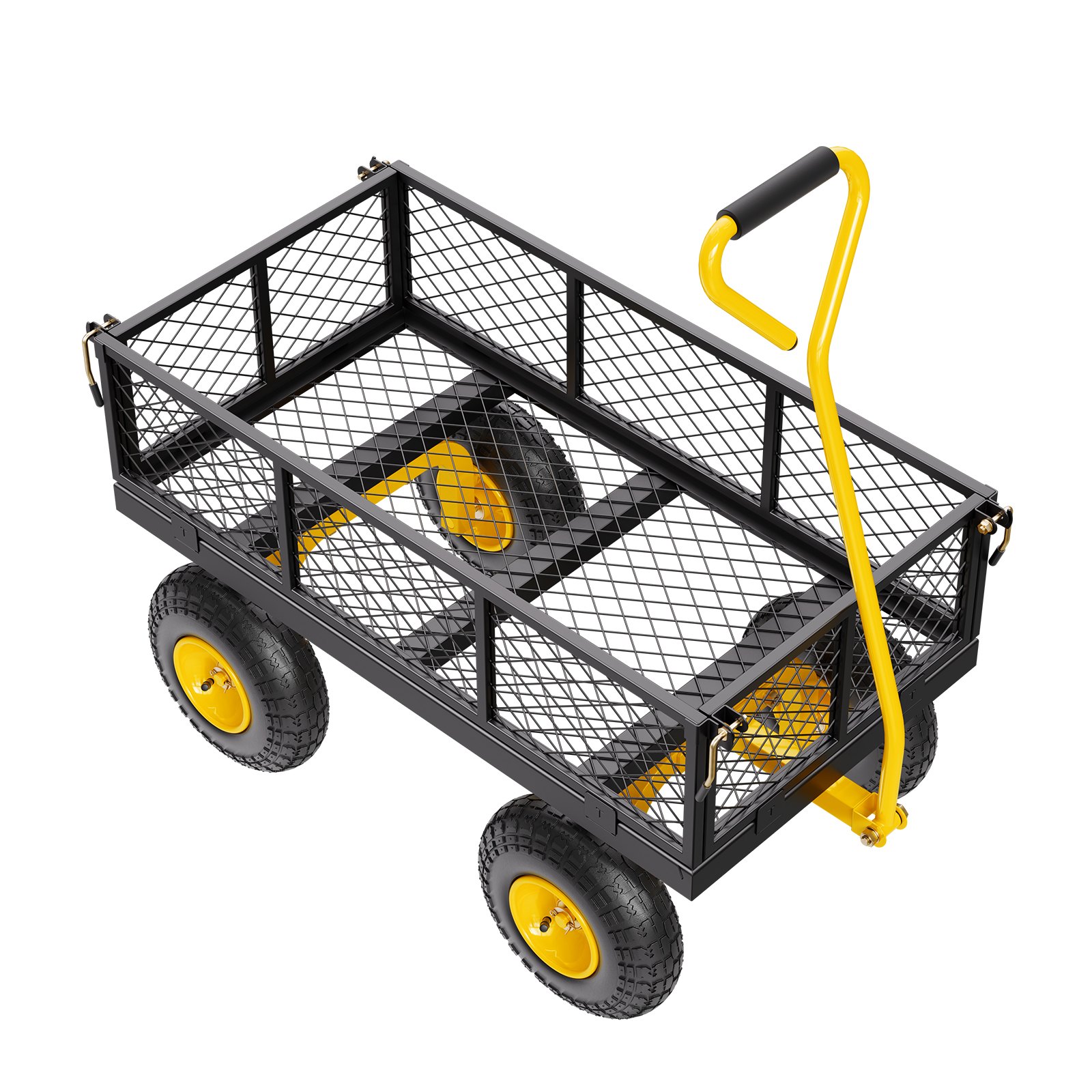 500 Lbs Steel Garden Cart, Heavy Duty Pullable Cart With Wheels For Garden, Metal Yard Utility Wagon With… image 6