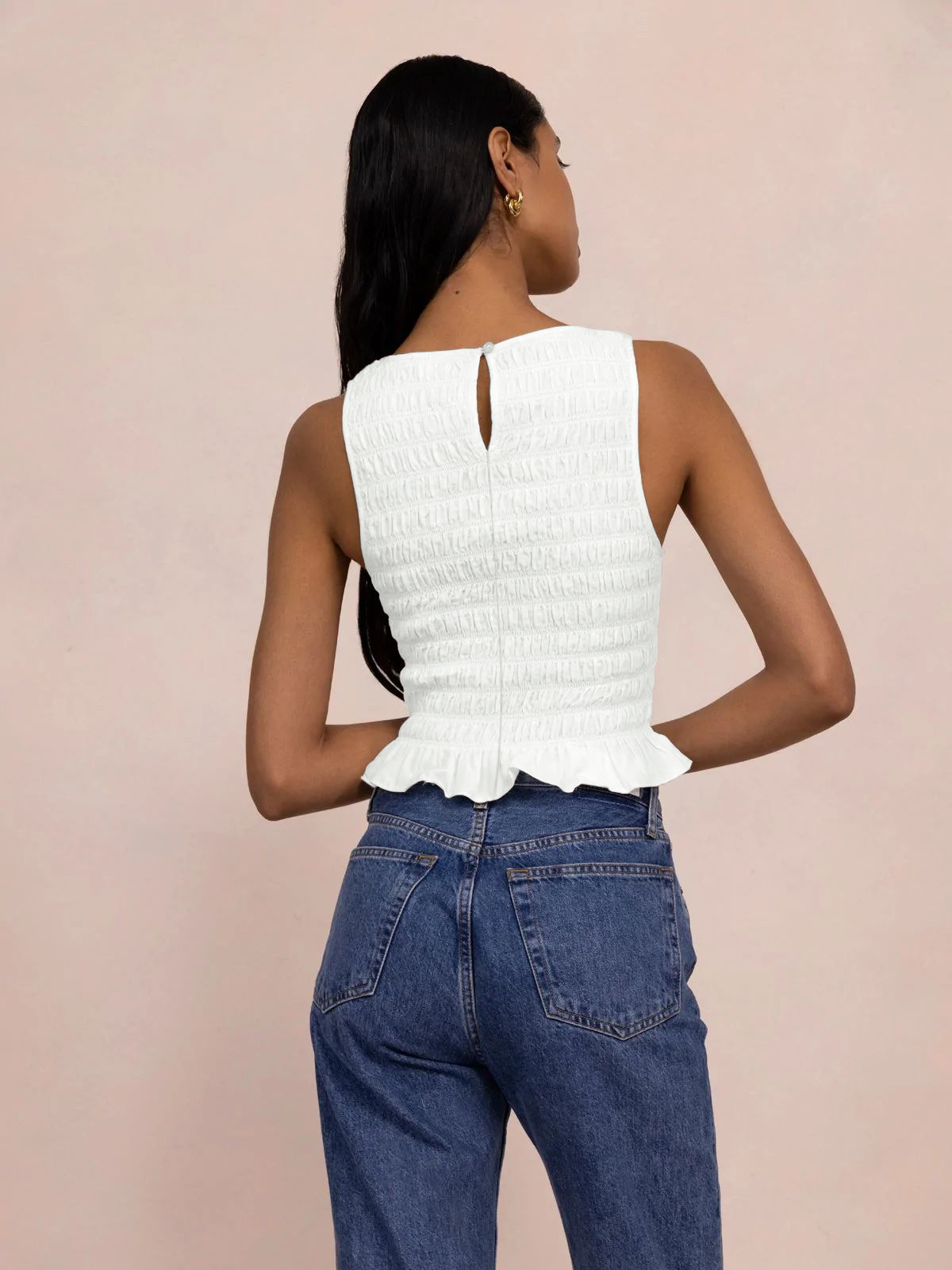 Women's Ruffled Round Neck Shirt