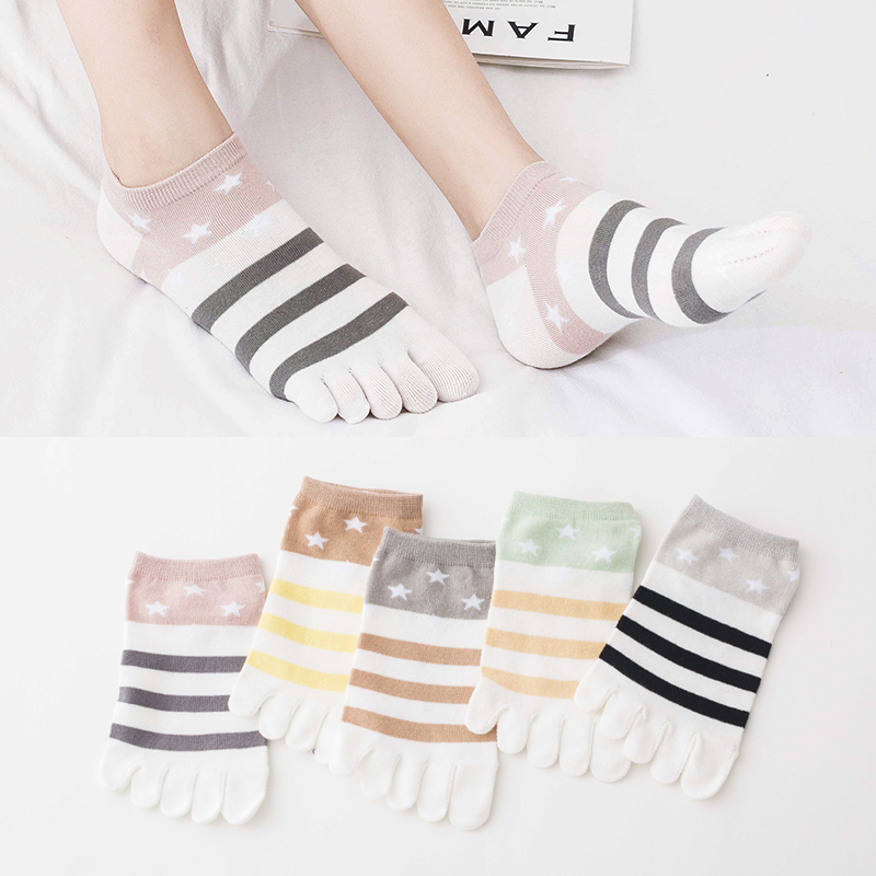 Title 6, Ladies mid-tube cotton five-finger socks