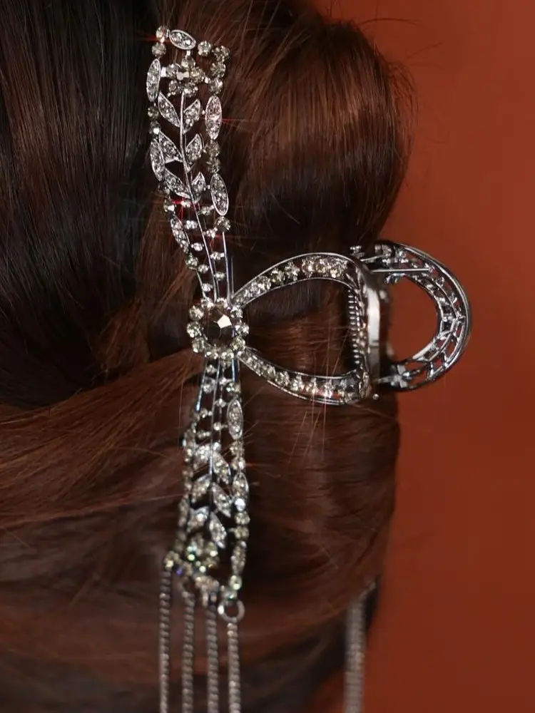 Alloy Hair Accessories Black Tassel Grip
