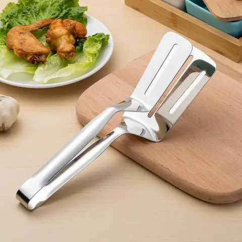 Stainless Steel Steak Clamp Food Bread Meat BBQ Clip