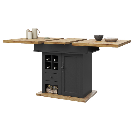 Telescopic Dining Table – Extendable 110–140x80cm, Foldable Kitchen Table 4–6
