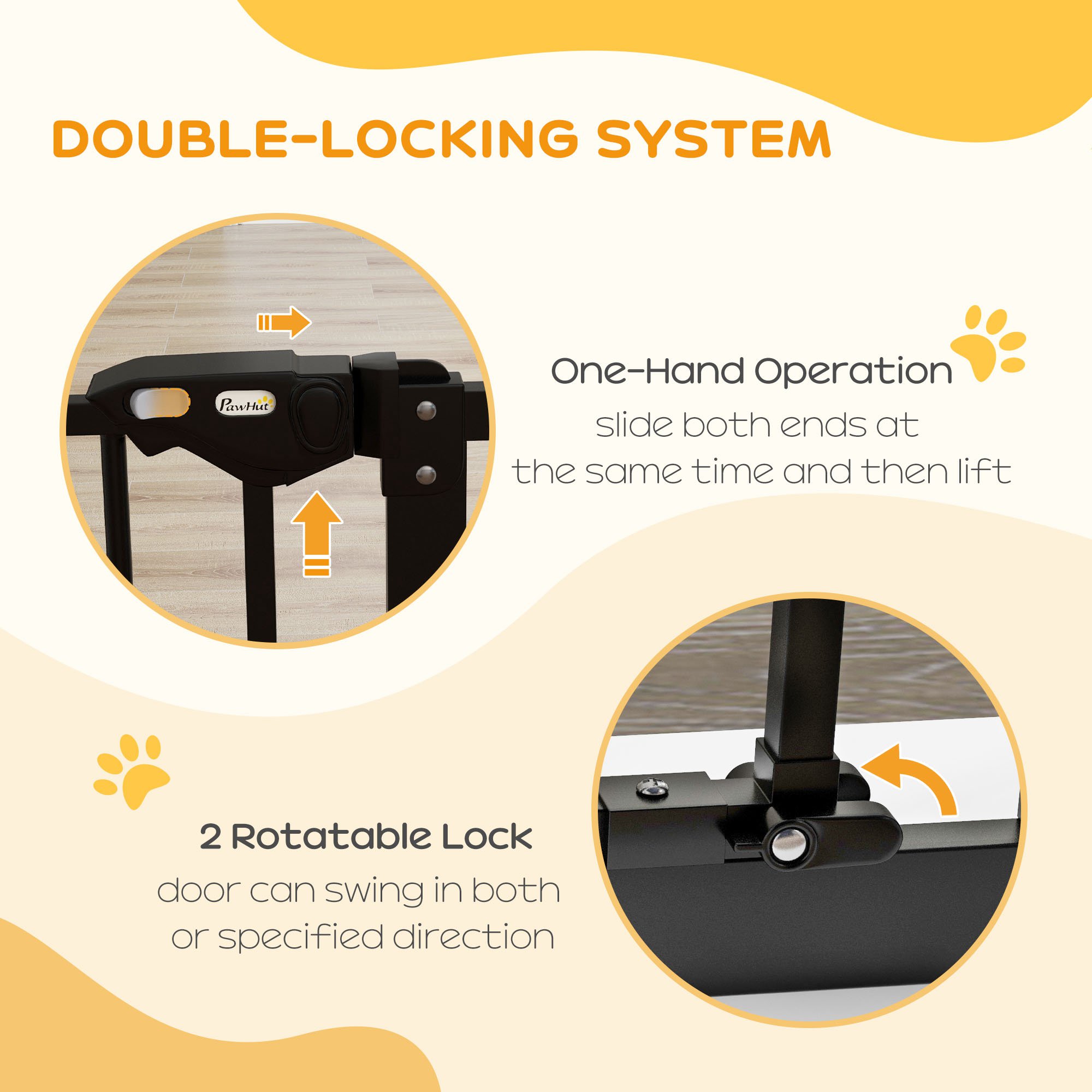 Adjustable Safety Door With One Extension And Four Screws, Black — image 2