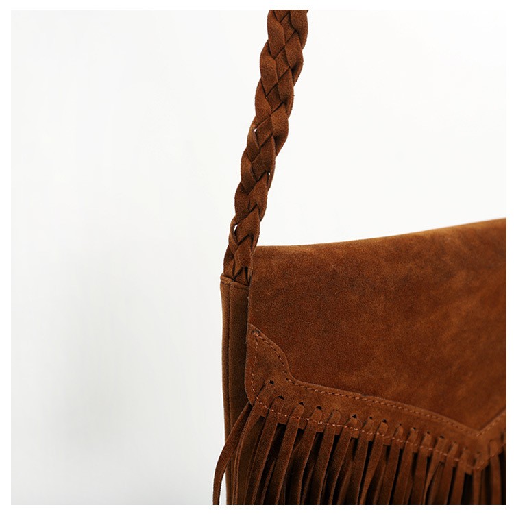 Strap Frosted Velvet Fashion Shoulder Messenger Bag Woman