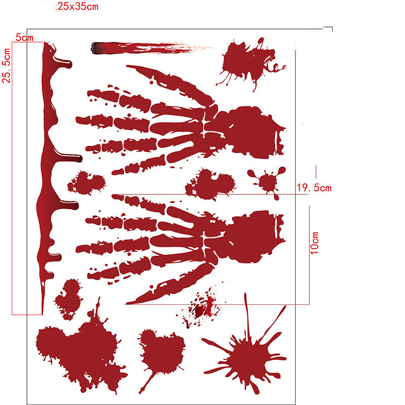 Halloween decoration bloodmark wall sticker window sticker