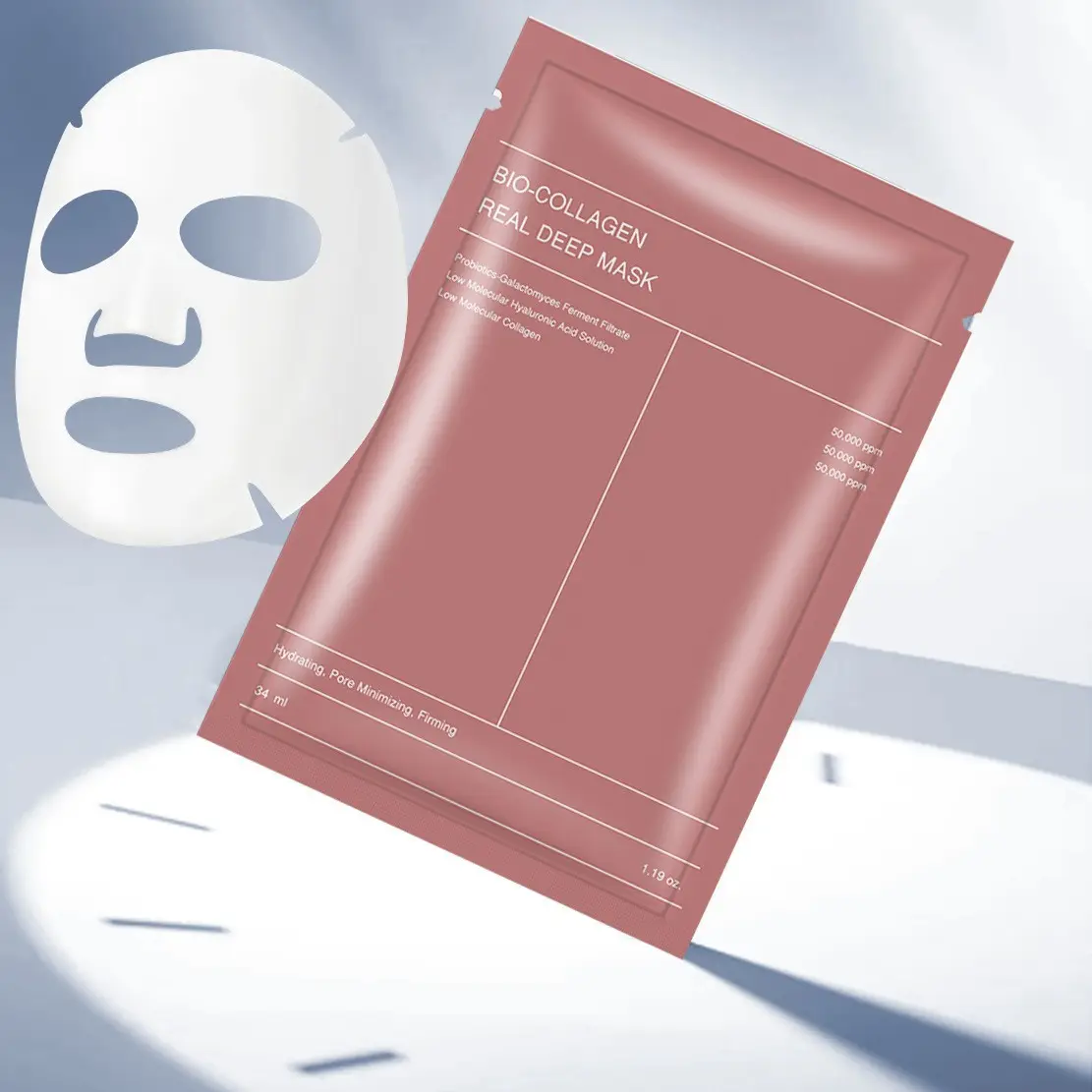 Bio Collagen Facial Mask -pink, Without Logo
