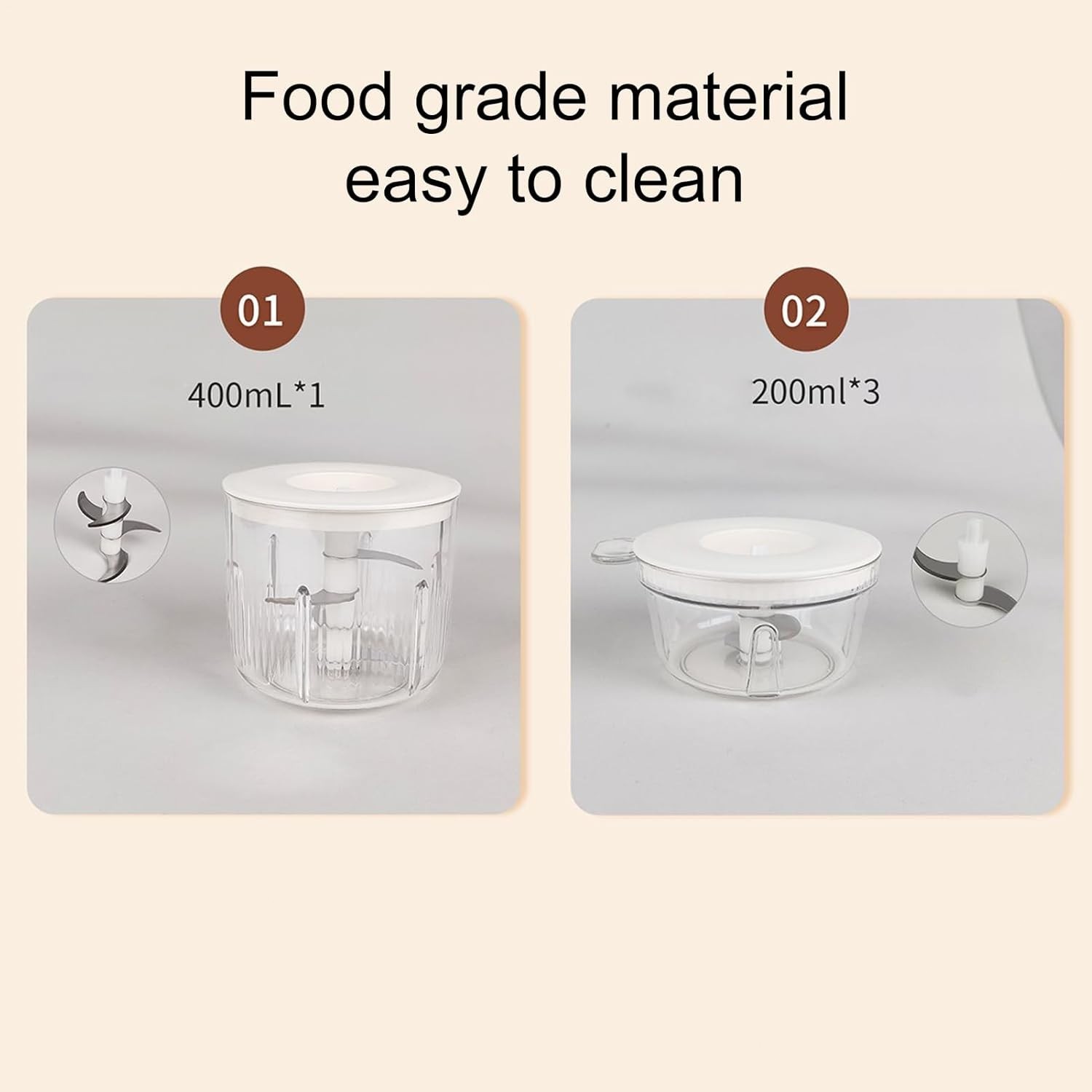 200ml And 400ml USB Electric Food Grinder Blender For Garlic, Meat, Baby UK — image 9
