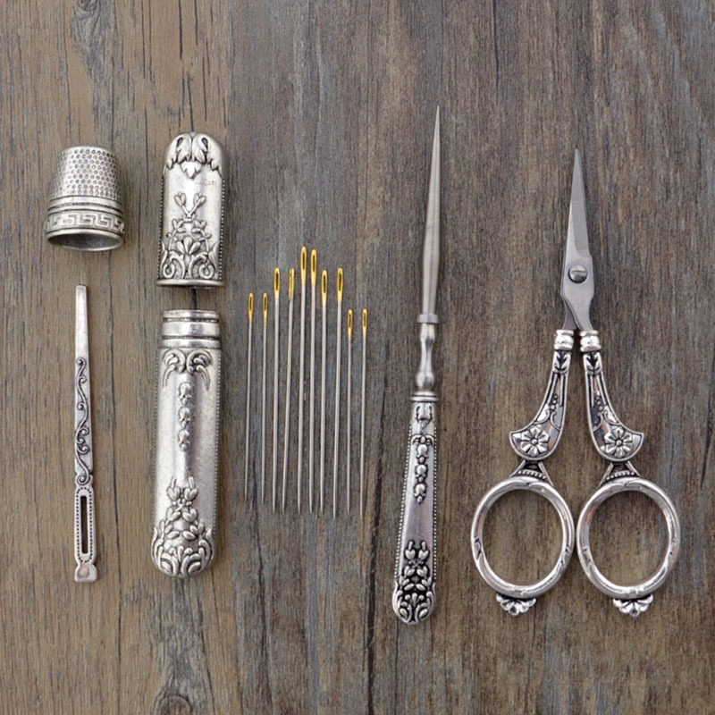 Thimble Set Alloy Scissors Combination