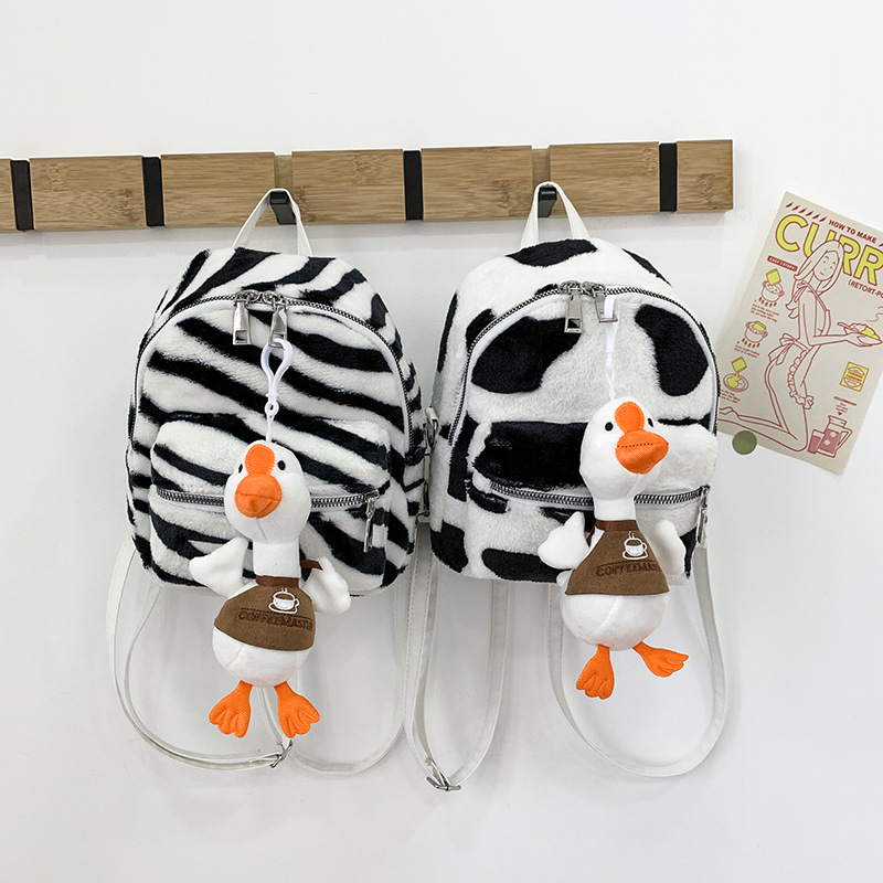 Title 4, Cute Bag Plush Single And Double Backpack Soft ...