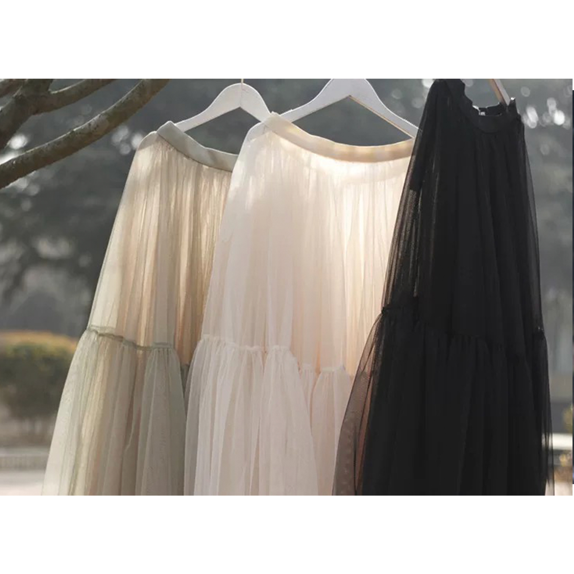 Черная Сетчатая Юбка С Длинным Подолом, Платье Макси, Юбка Средней Длины, Газовая Юбка Design Sense, Большая Свободная Юбка, Весенняя Одежда, Женская Одежда