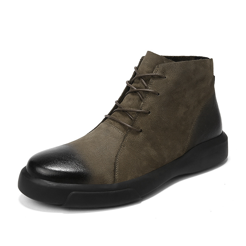 Title 3, Botas Martin masculinas de couro cano alto, mod...