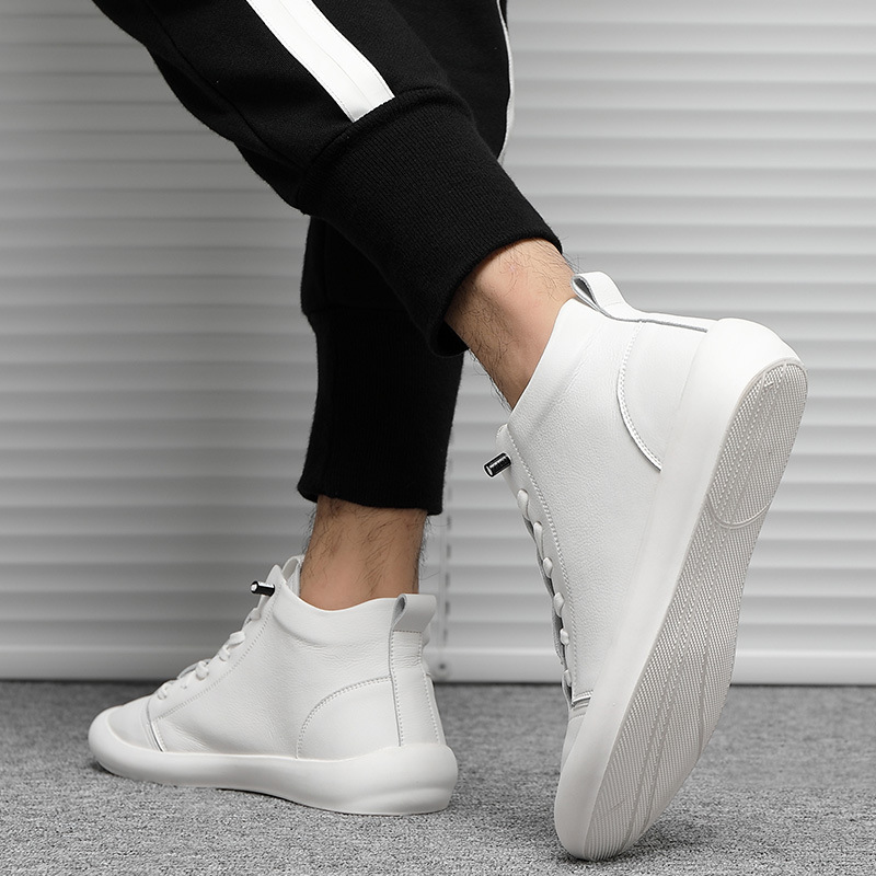 Title 4, Leather High-top Shoes Men