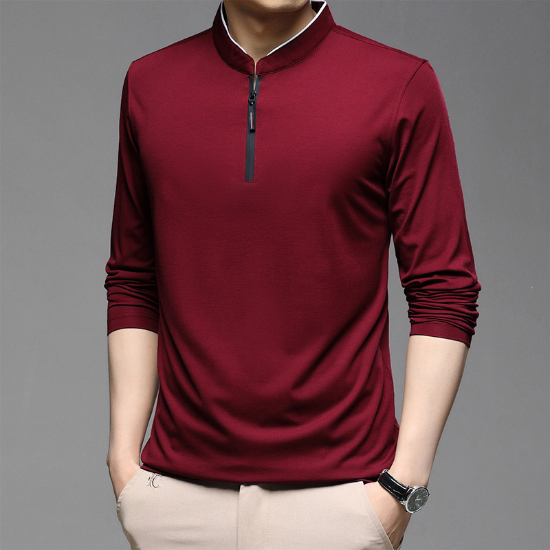 Half High Collar Cotton Men Autumn Clothes - Picture 4 of 5