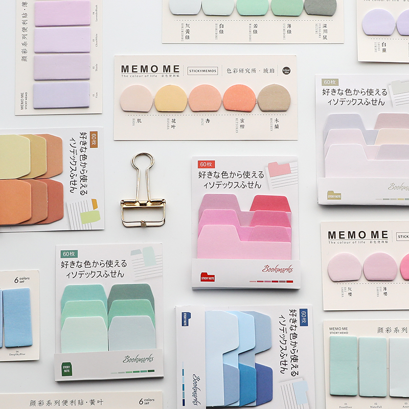 Students Use Sticky Notes Ins Wind Korean Simple Index Stickers To