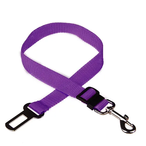 Adjustable Dog Pet Car Safety Seat Belt Restraint Lead Travel Leash Purple - Shop at LoveMi