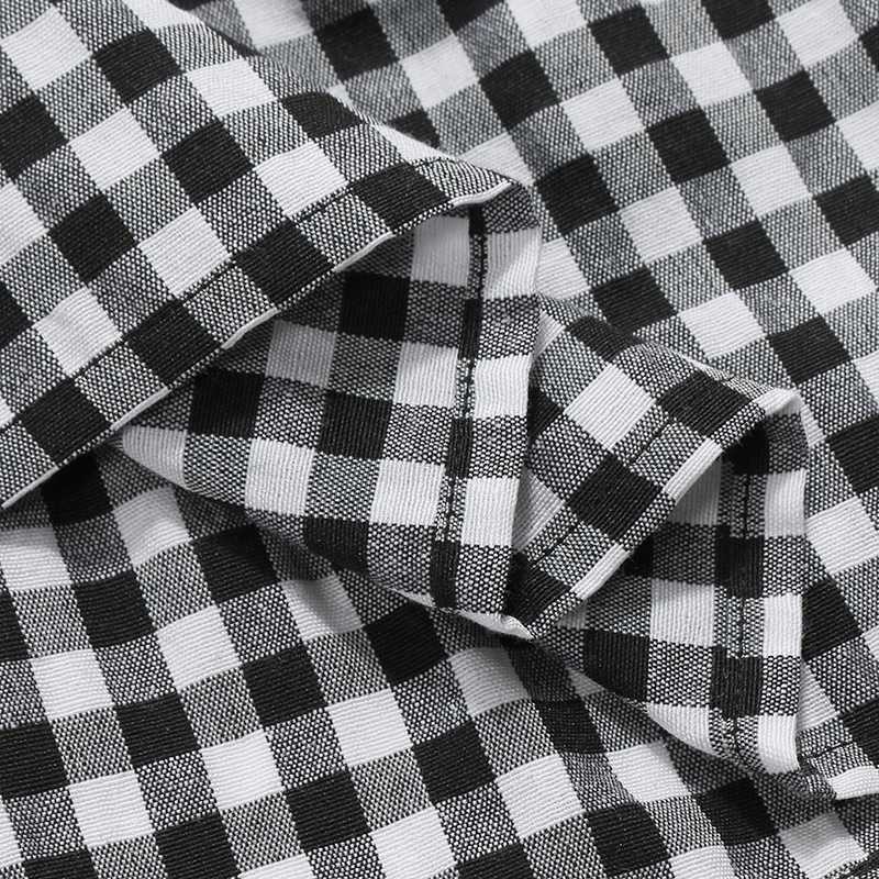 New Temperament Commute Pullover Mid-waist Plaid Dress