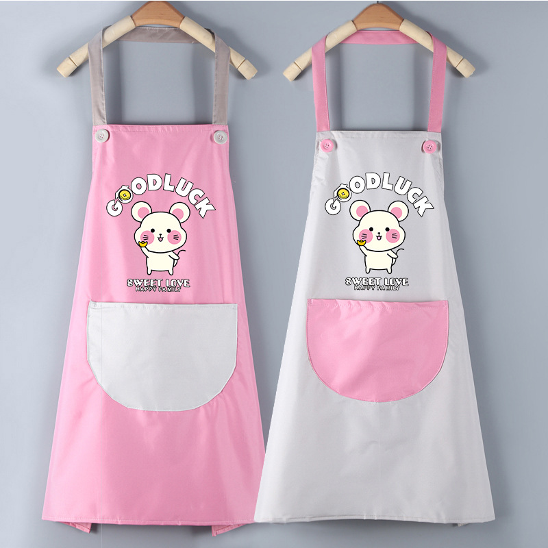 Title 1, Waterproof PVC Waistband Cartoon Apron Cleaning...